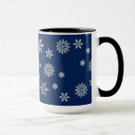 Blue and Silver Snowflakes Mug<br><div class="desc">Blue and Silver Snowflakes mug</div>