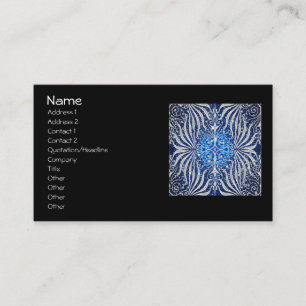 Blue and Silver Victorian Sparkle Business Card