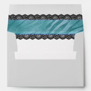 Blue and Silver Wedding Envelopes