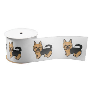 Blue And Tan Australian Terrier Cute Cartoon Dog Satin Ribbon