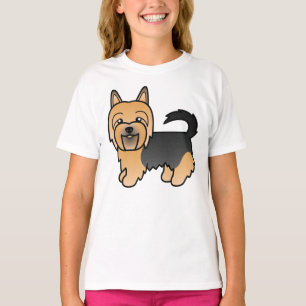 Blue And Tan Australian Terrier Cute Cartoon Dog T-Shirt
