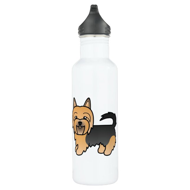 Blue And Tan Australian Terrier Dog Illustration 710 Ml Water Bottle (Right)