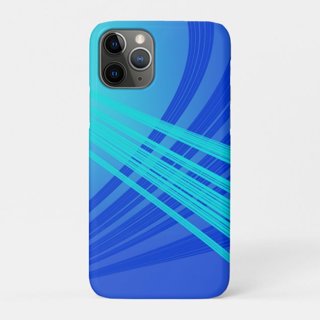 Blue and Teal Abstract Lines  Case-Mate iPhone Case (Back)