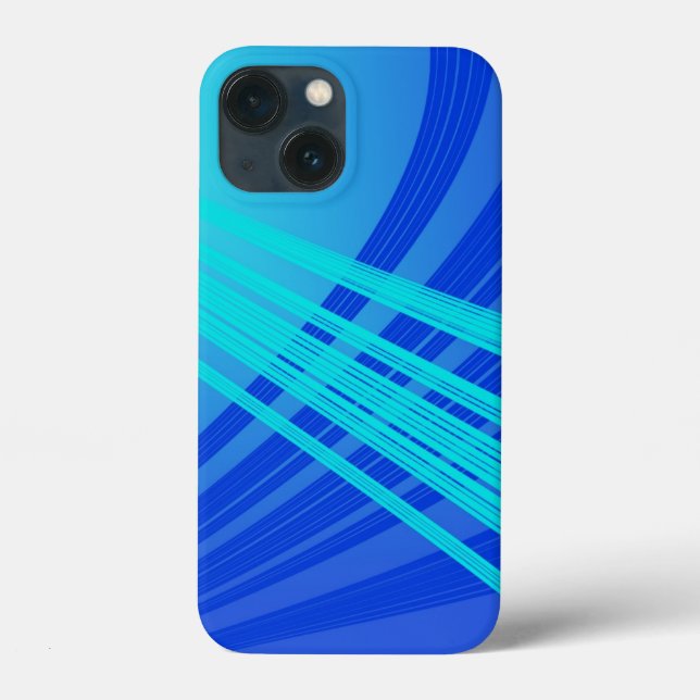 Blue and Teal Abstract Lines   Case-Mate iPhone Case (Back)