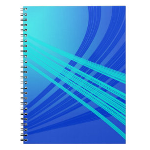Blue and Teal Abstract Lines Notebook
