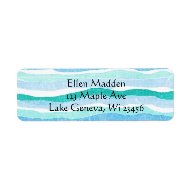 Blue and Teal Abstract Striped (Front)