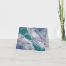 Blue And Teal Alcohol Ink Note Cards