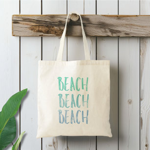 Blue and Teal Beach Theme Everyday Tote Bag