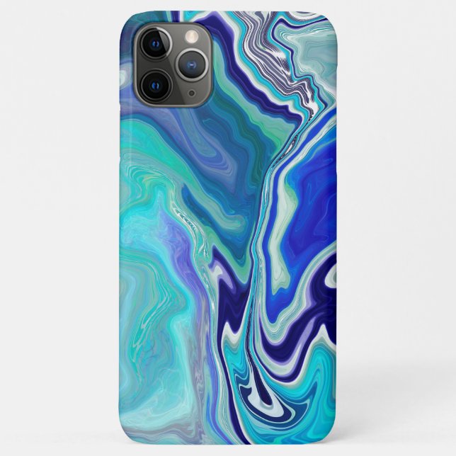 Blue and Teal Marble Waves   Case-Mate iPhone Case (Back)