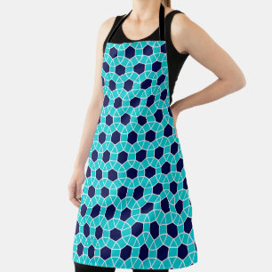 Blue and Teal Pattern Apron