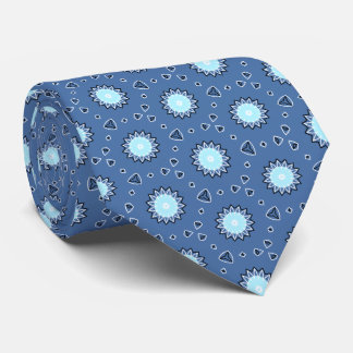 Blue and Teal Pattern Tie