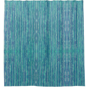 Blue and teal  shower curtain