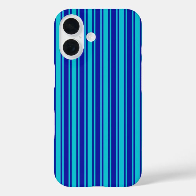 Blue and turquoise candy stripes Case-Mate iPhone  Case (Back)