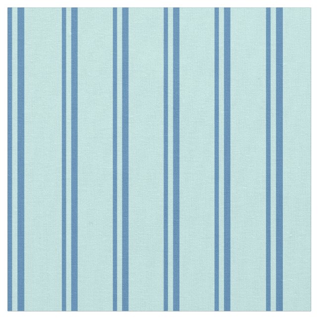 Blue and Turquoise Lines Pattern Fabric (Close Up)