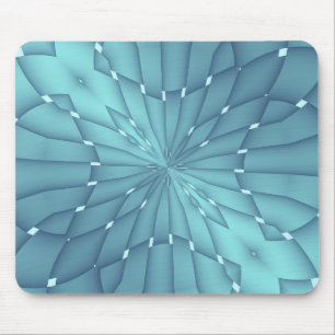 Blue and Turquoise Metallic Star Mouse Mat