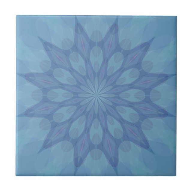 Blue and Turquoise Pattern 2 Tile (Front)