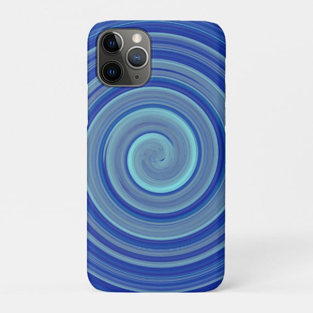 Blue and turquoise spiral Case-Mate iPhone case (Back)