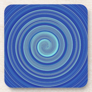 Blue and turquoise spiral coaster
