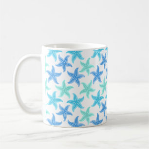Blue and Turquoise Starfish Coffee Mug