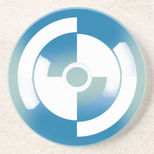 Blue and White abstract Coaster