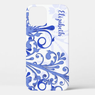 Blue and White Abstract Floral iPhone 6 case