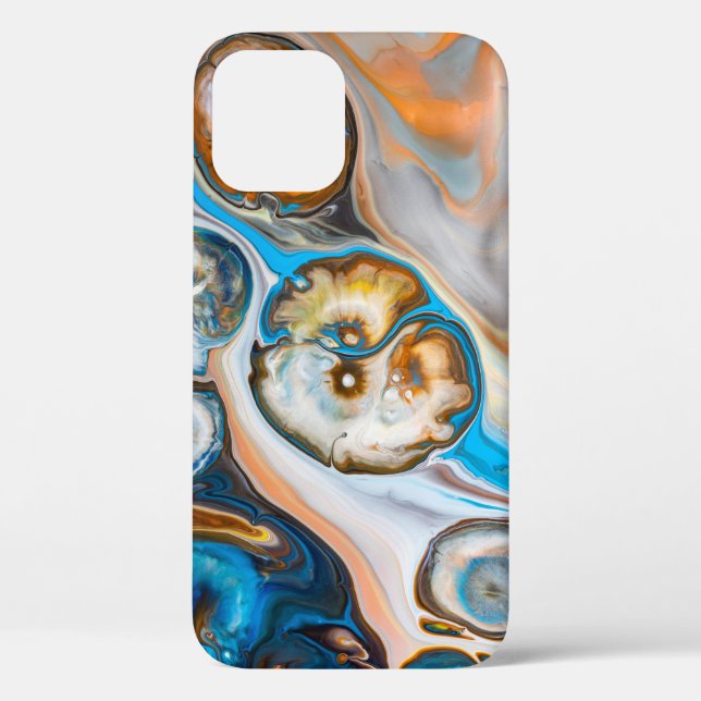 Blue and white abstract painting Case-Mate iPhone case (Back)