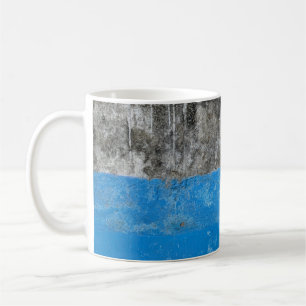 Blue and white abstract painting coffee mug