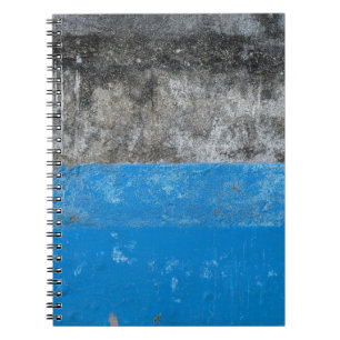Blue and white abstract painting notebook
