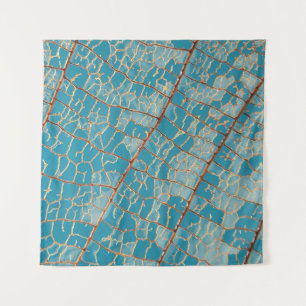 Blue and white abstract painting tapestry