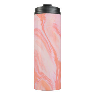 BLUE AND WHITE ABSTRACT PAINTING  THERMAL TUMBLER