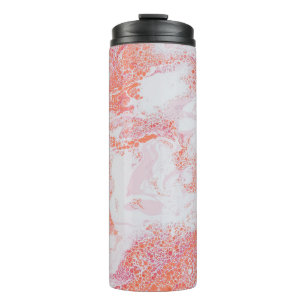 Blue and white abstract painting thermal tumbler