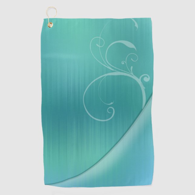 Blue and white background Golf Towels (Front)