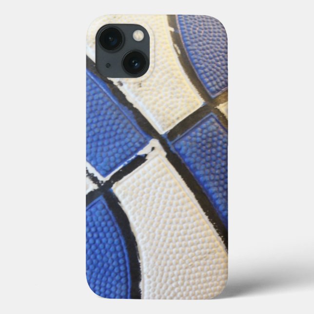 Blue and White Basketball Phone Case (Back)