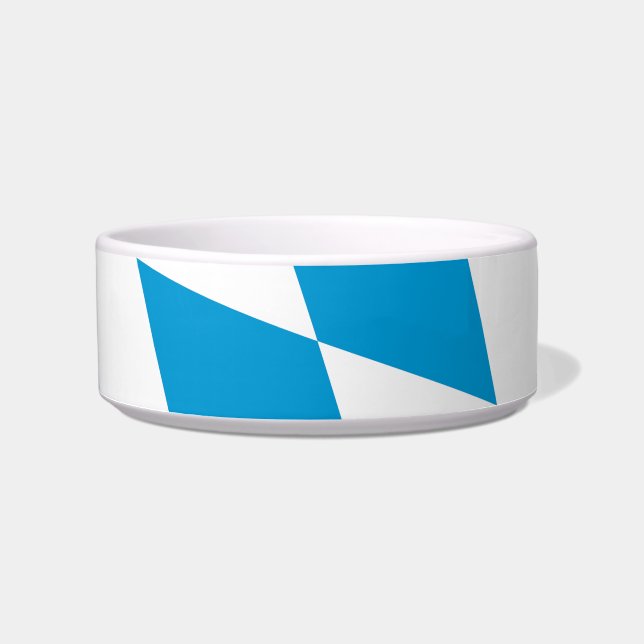 Blue and White Bavaria Diamond Flag Pattern Bowl (Front)