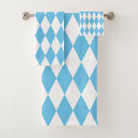 Blue and White Bavaria Rhombus Flag Pattern