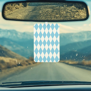 Blue and White Bavaria Rhombus Flag Pattern Car Air Freshener