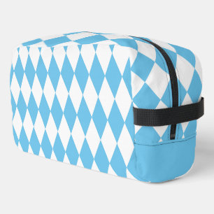 Blue and White Bavaria Rhombus Flag Pattern Dopp Kit