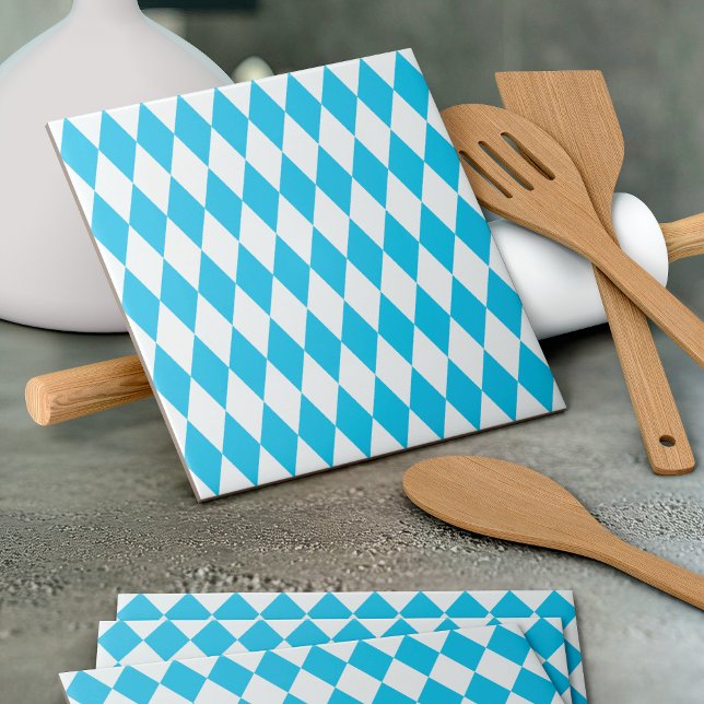 Blue and White Bavaria Rhombus Flag Pattern Tile (Creator Uploaded)
