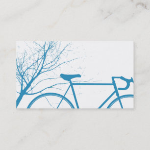 Blue and white bicycle Business Card