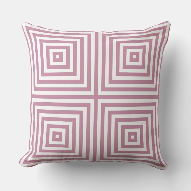 Blue And White Box Pattern - Throw Pillow (Front)