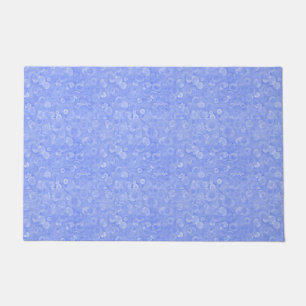 Blue And White Bubbles  Doormat