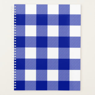 Blue and White Buffalo Plaid   Planner