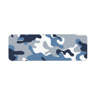 Blue and White Camouflage