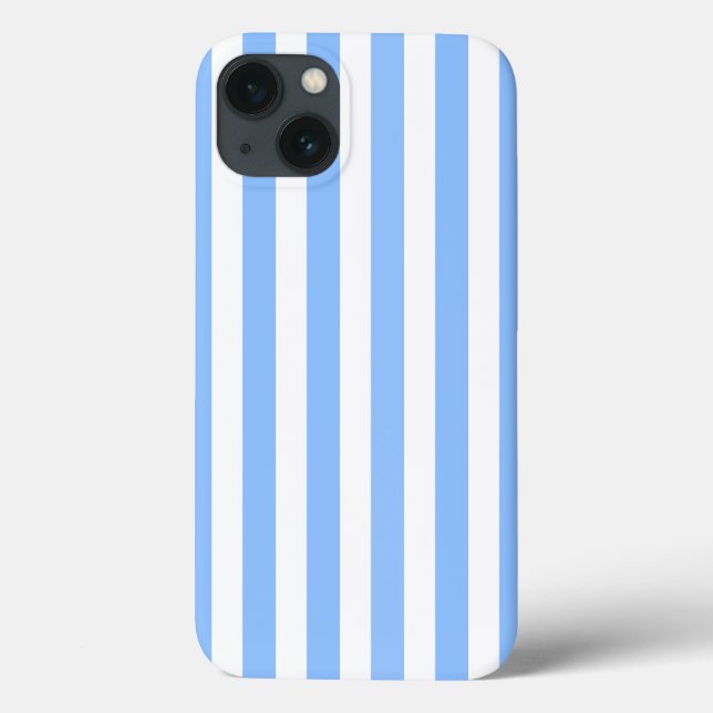 Blue and white candy stripes Case-Mate iPhone case (Back)