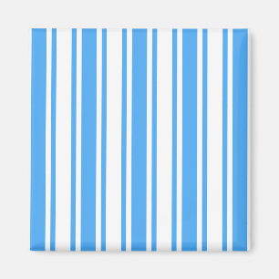 Blue and white candy stripes magnet