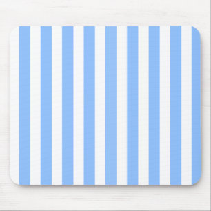 Blue and white candy stripes mouse mat