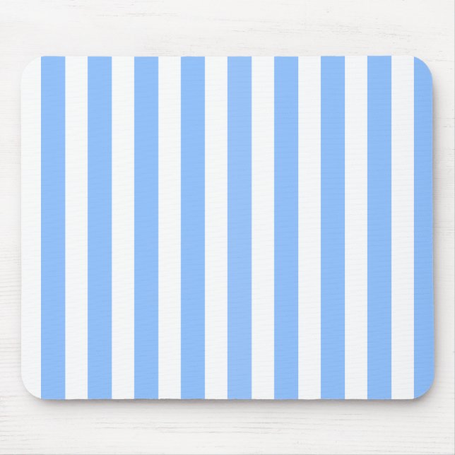 Blue and white candy stripes mouse mat (Front)
