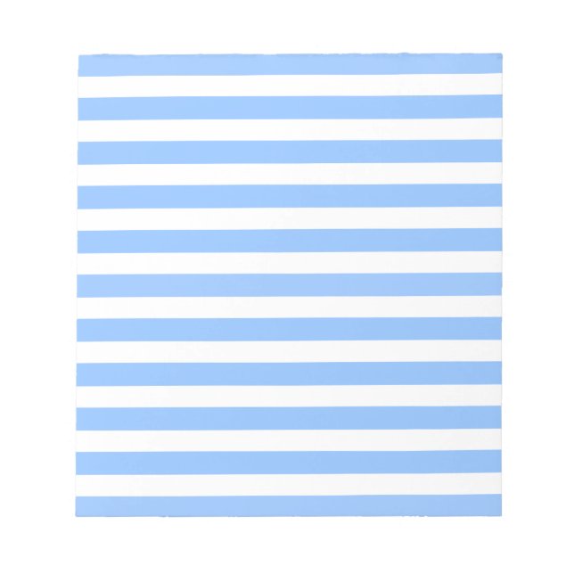 Blue and white candy stripes notepad (Front)
