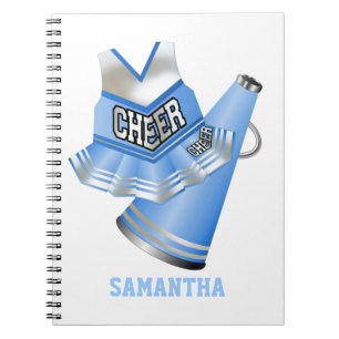 Blue and White Cheerleader Notebook