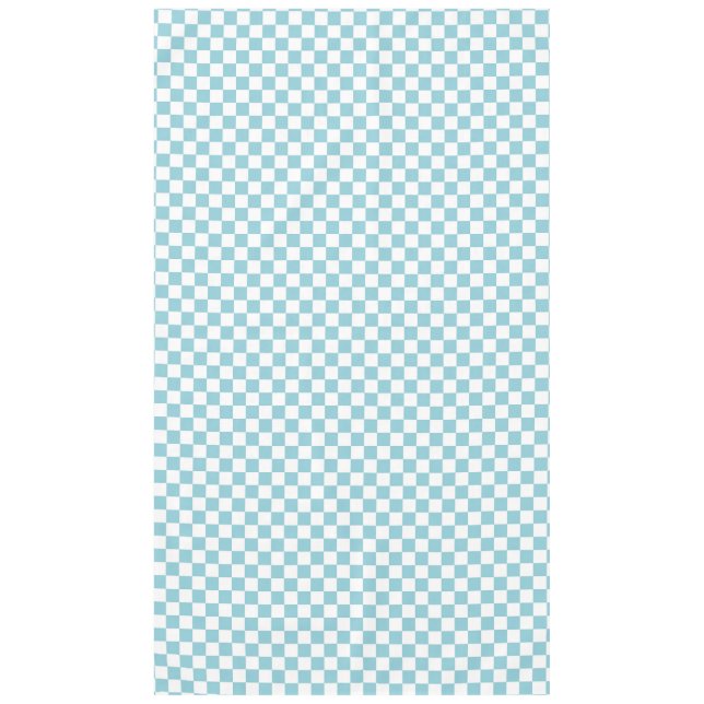 Blue and White Chequered Squares Tablecloth (Front)